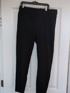 SPANX Black High-Rise Straight-Leg Pants